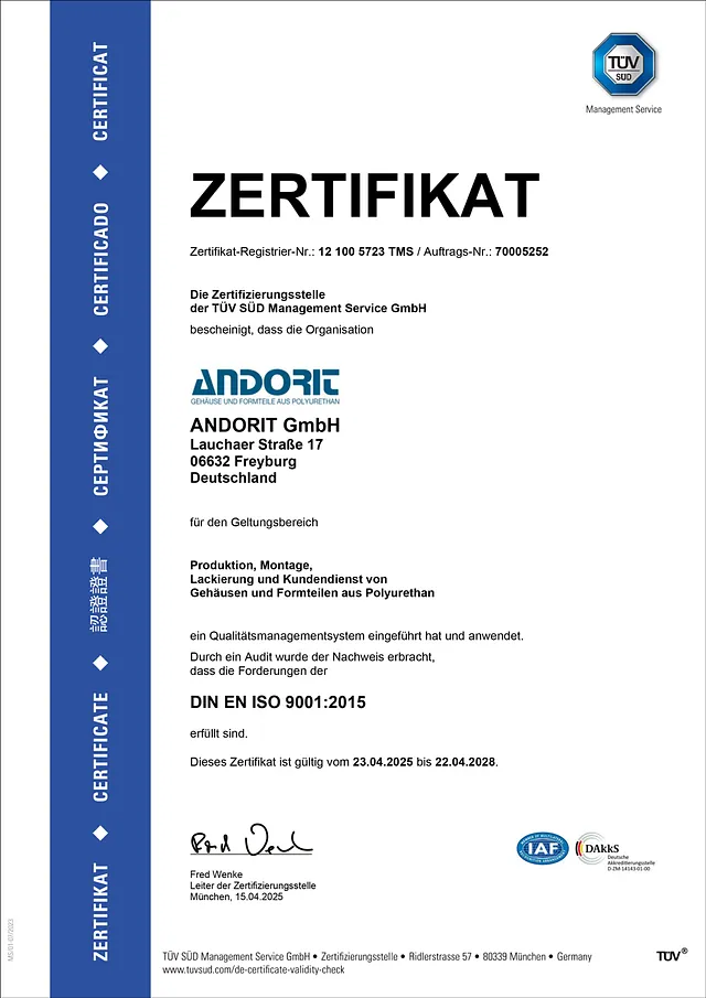 Tüv-Zertifikat